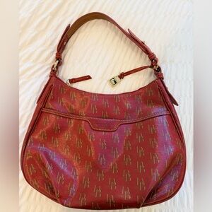 Dooney & Bourke Red Logo Hobo Shoulder Bag